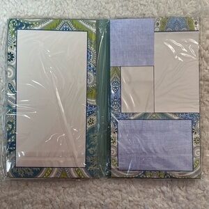 C.R. Gibson Echo " Sardina" Folded Notepad + Sticky Notes Portfolio